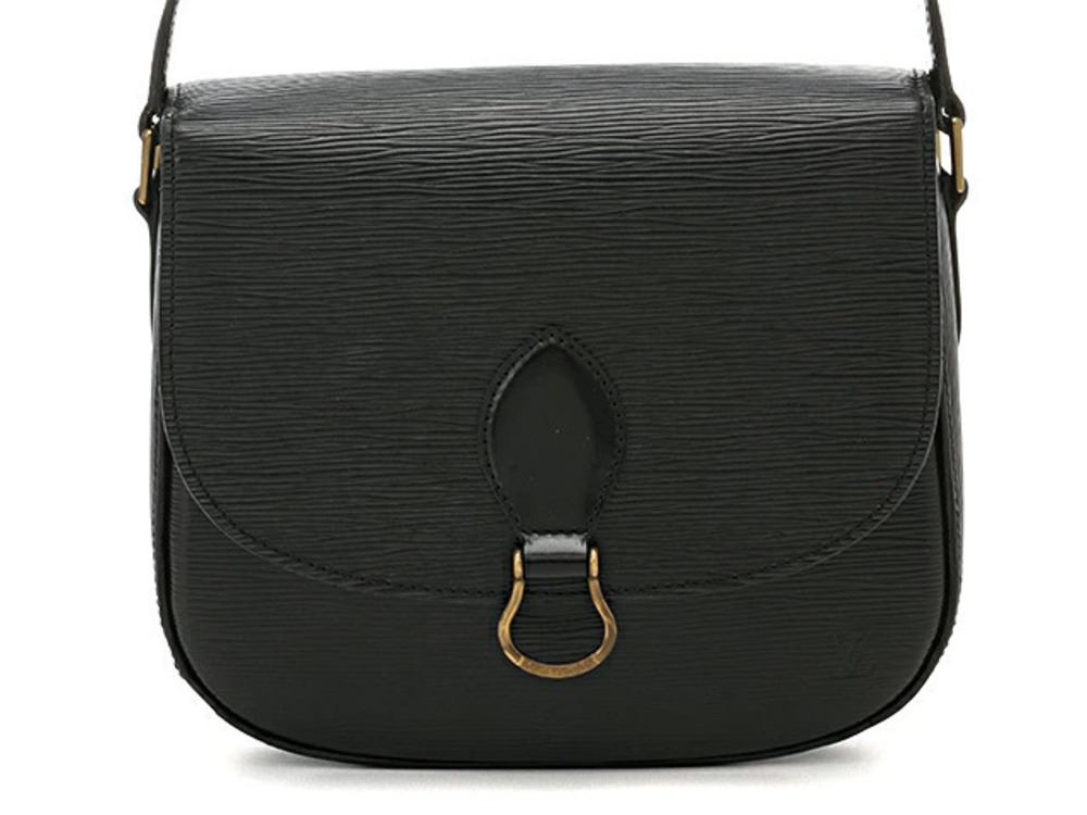 LOUIS VUITTON Saint Cloud Shoulder Bag Epi Leather Noir Black